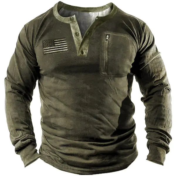 3D Printed Large Henley Suit Long Sleeve Top