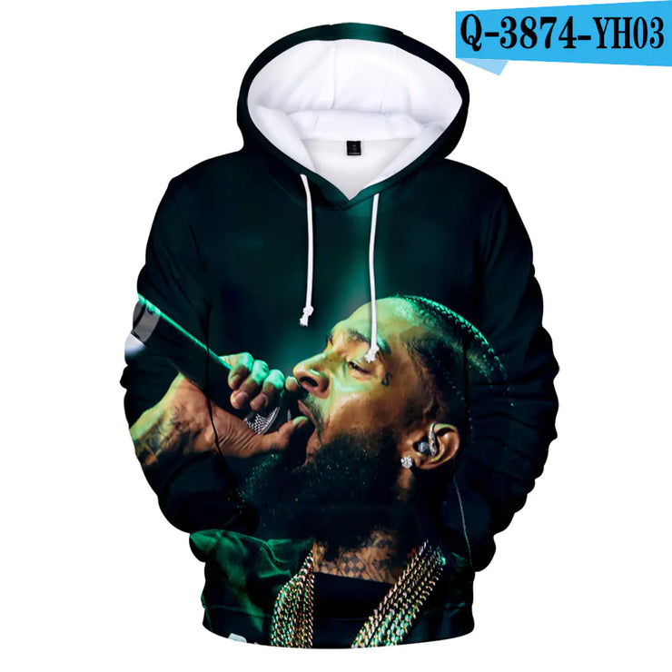 3D Hooded Sweatshirt Inspired by Nipsey Hussle