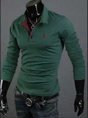 Paul Shirt, T-Shirt, Long Sleeve Men's Wear with Deer Embroidery