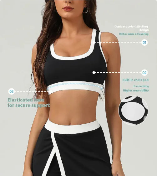 Nude Fit Color Block Sports Bra