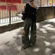 Washed Multi Pocket Street Work Jeans