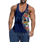 Men's Cotton Loose Breathable Gym Vest for Exercise