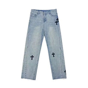 Men's Vintage American Jeans with Wide-Leg Design