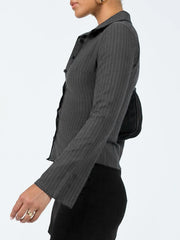 Striped Cardigan Shirt