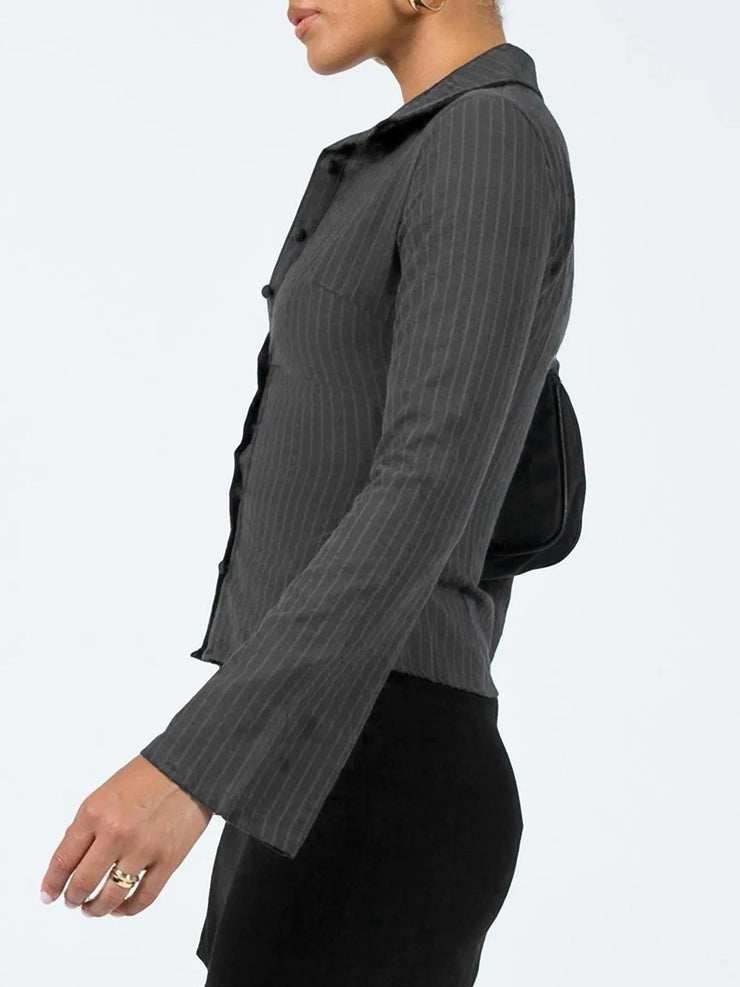 Striped Cardigan Shirt