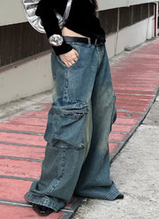 Women's Retro Street Loose Slimming Work Jeans