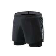 Fake Two-Piece Sports Shorts with Elastic Base
