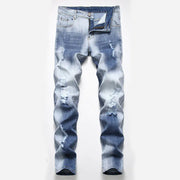 Men's Slim Fit Ripped Jeans - Trendy Cross-Border Style
