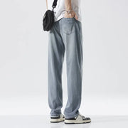 Retro Men's Trendy Jeans with Contrast Stitching