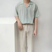 Casual Niche Short Sleeve Loose Fit Shirt Shirt