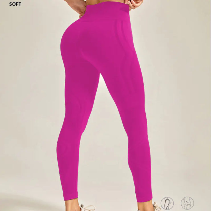 High-Waisted Seamless Yoga Pants for Running & Fitness