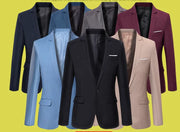 Men's Slim Fit Casual Blazer - Autumn/Winter Style