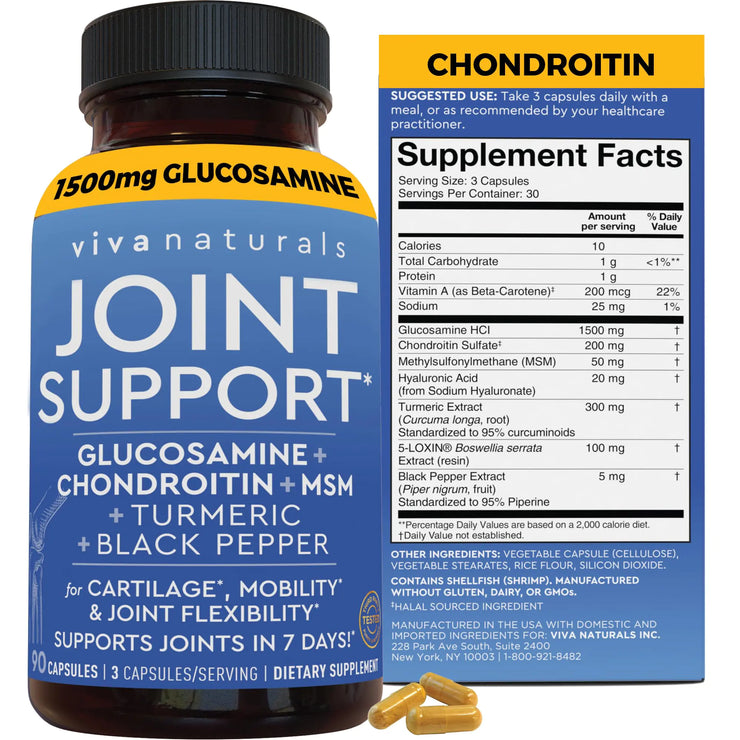 Glucosamine Chondroitin MSM Joint Support Supplement 90 Capsules