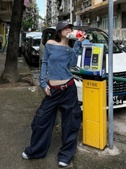 Women's Retro Street Loose Slimming Work Jeans