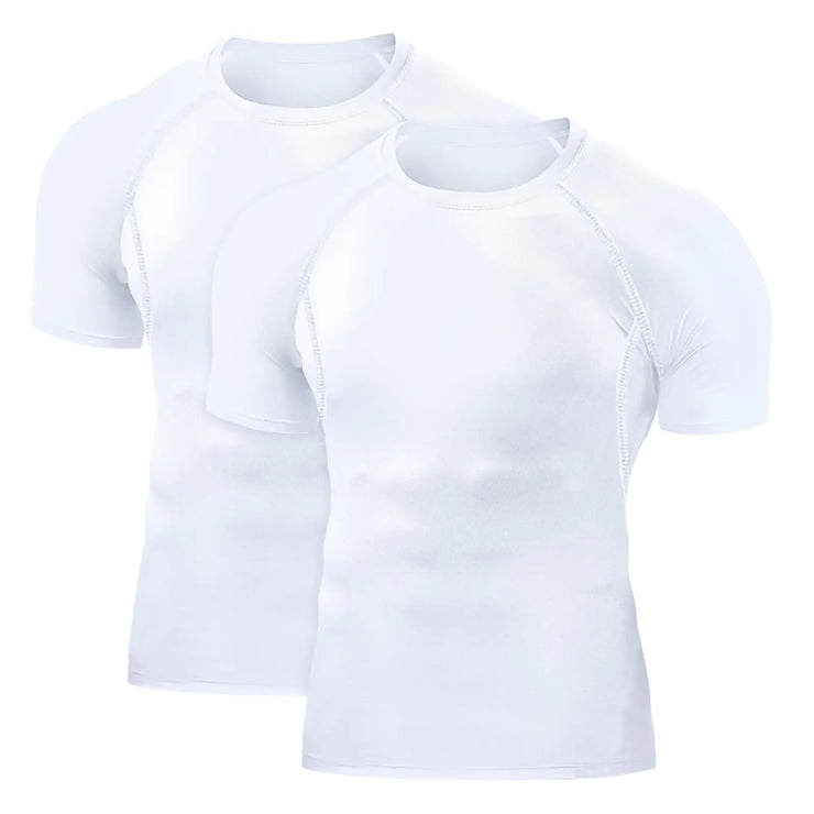 Towintec Mens Compression Shirts Workout Sports Short Sleeve Running