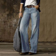 Women's Retro Wide-Leg Jeans for Casual Wear