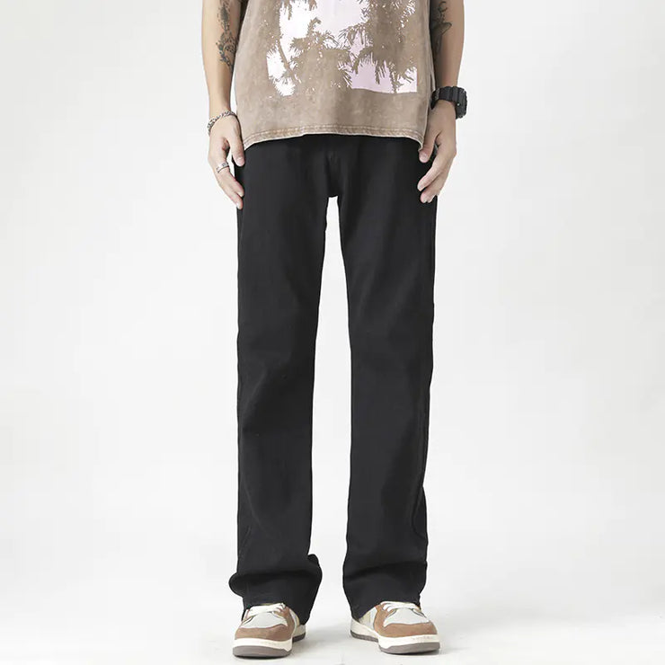 Heavy Washed Yellow Jeans in American Style