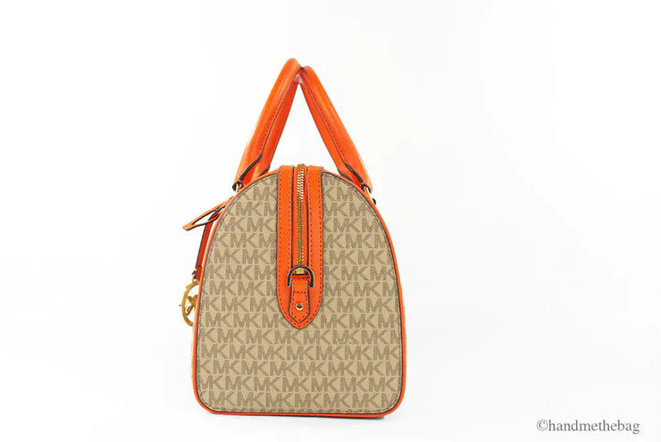 Michael Kors Travel Medium Poppy Signature PVC Duffle Bag