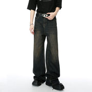 Vintage Loose Fit Distressed Straight Leg Jeans