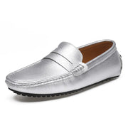 Men's Genuine Leather Loafers - Casual Driving Shoes