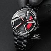 SVJ Men's Quartz Watch with 3D Hollow Design