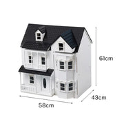 Wholesale Retro Wooden Dollhouse Castle Playset