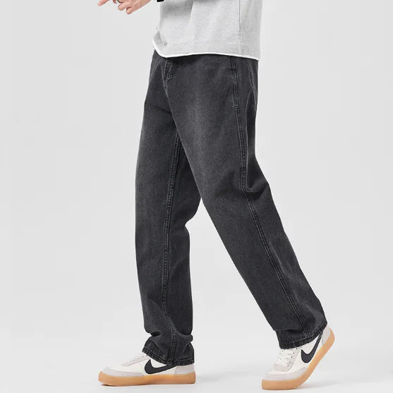 American Street Retro Washed Grey Jeans