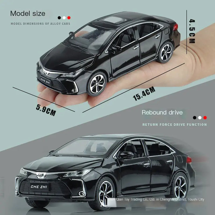 1:32 Corolla Car Model with Base - Alloy Toy Car