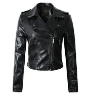 Korean Style Women's Spring Autumn PU Leather Jacket