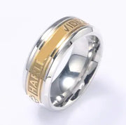 Titanium Steel Ring - Harley Style Band