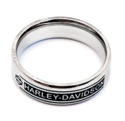 Titanium Steel Ring - Harley Style Band