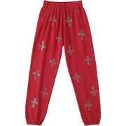 Cross Rhinestone Zip-Up Hoodie