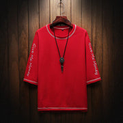 Men's Summer Half Sleeve T-Shirt with Embroidery