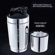Stainless Steel Protein Shaker Bottle for Fitness