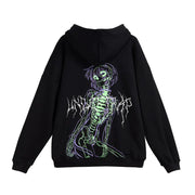 TKPA Streetwear Skull Print Hoodie for Men and Women