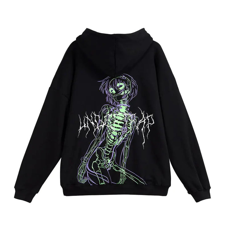 TKPA Streetwear Skull Print Hoodie for Men and Women