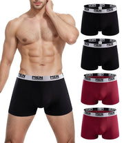 Charm Karter Mens Trunks Underwear - Mens Breathable Anti-Chafing Moisture Wicking Underwear 4 Pack
