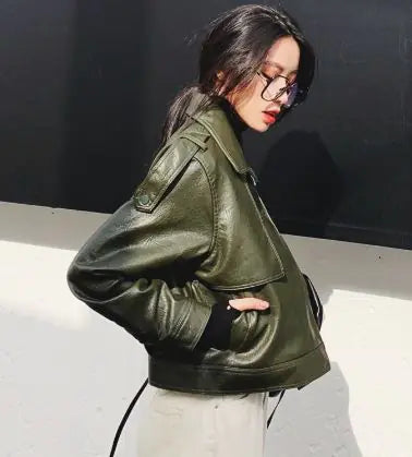 Oversized Leather Jacket