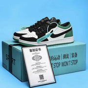 Pure White Dunk AJ1 Low Basketball Shoes for Couples