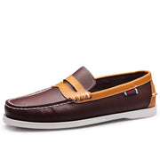 Men's Casual Leather Loafers - Breathable British Style