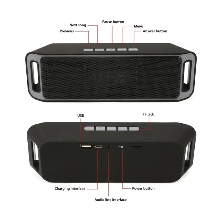 Dual Speaker Wireless Bluetooth Portable Outdoor Speaker
