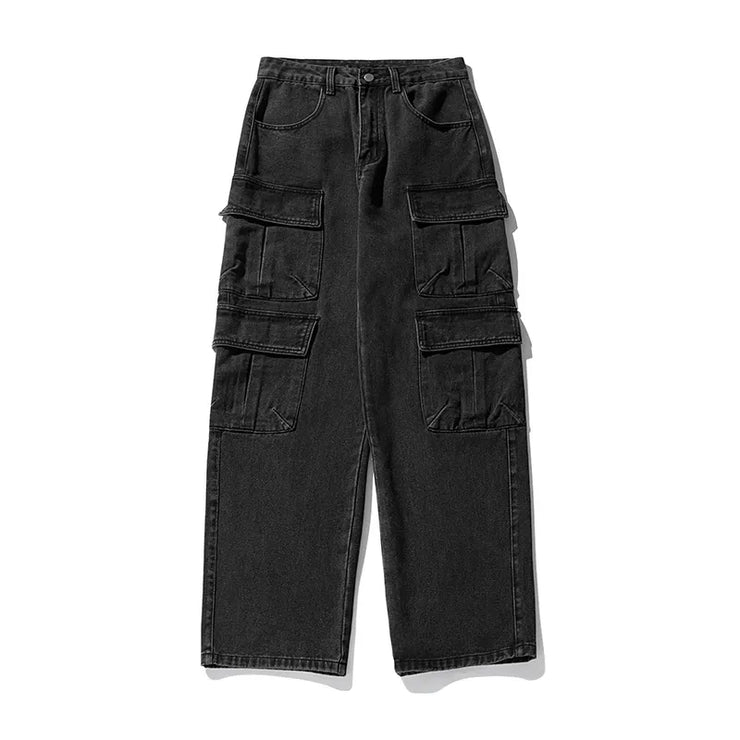 Workwear Multi-pocket Design Jeans Men&