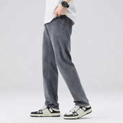 Retro Men's Trendy Jeans with Contrast Stitching