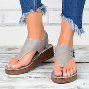 Women's Hollow Flat Heel Flip Flops Sandals