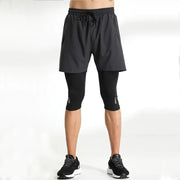 Men's 3/4 Compression Tights for Fitness and Running