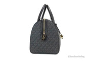 Michael Kors Travel Medium Black Signature PVC Duffle Crossbody Handbag