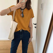 Women's Casual Summer Stripe Loose T-shirt