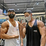 Men's Casual Cotton Vest for Gym and Exercise