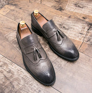 Men's Summer Breathable British Loafers with Tassels