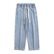 Men's Casual Loose Fit Wide Leg Jeans - Street Style